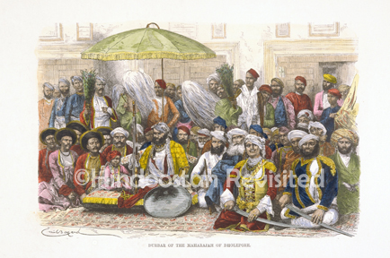 /data/Original Prints/Portraiture, Portraits, Occupations, Trades and Professions, People/DURBAR OF THE MAHARAJAH OF DHOLEPORE.jpg